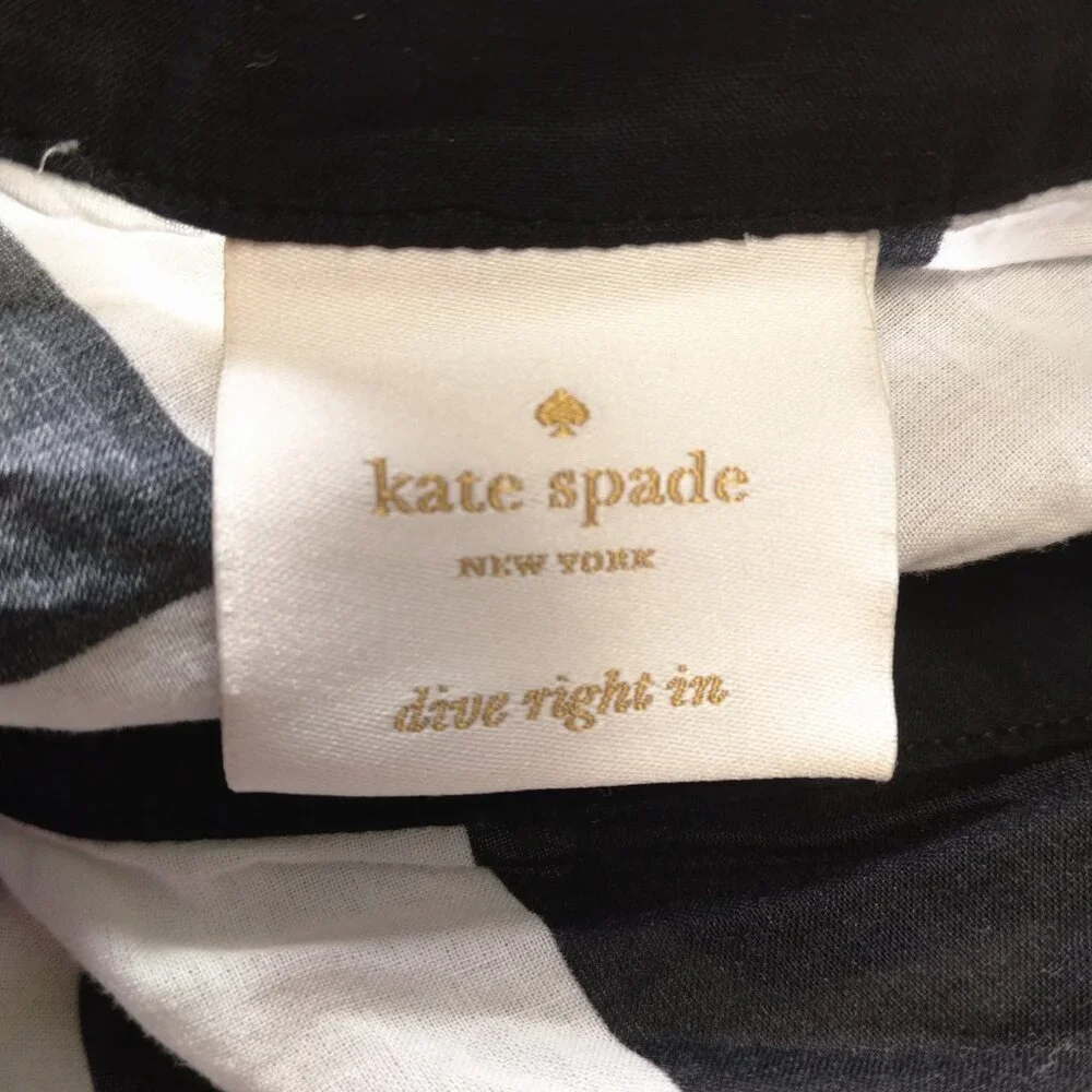 Kate Spade Dive Right In Striped Short Sleeve Cover Up Lightweight M/L?? READ